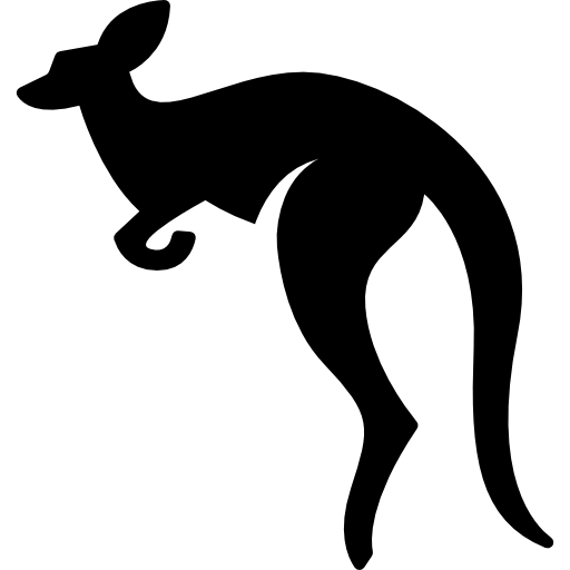 Kangaroo Transparent Png (white, lavender, black, silver)