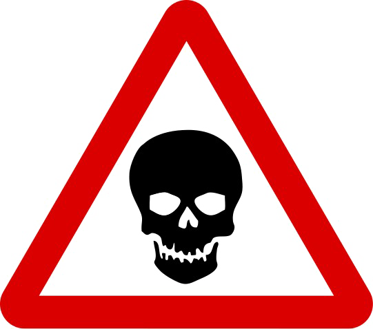 Danger Ahead Png Clipart (black, white, red)