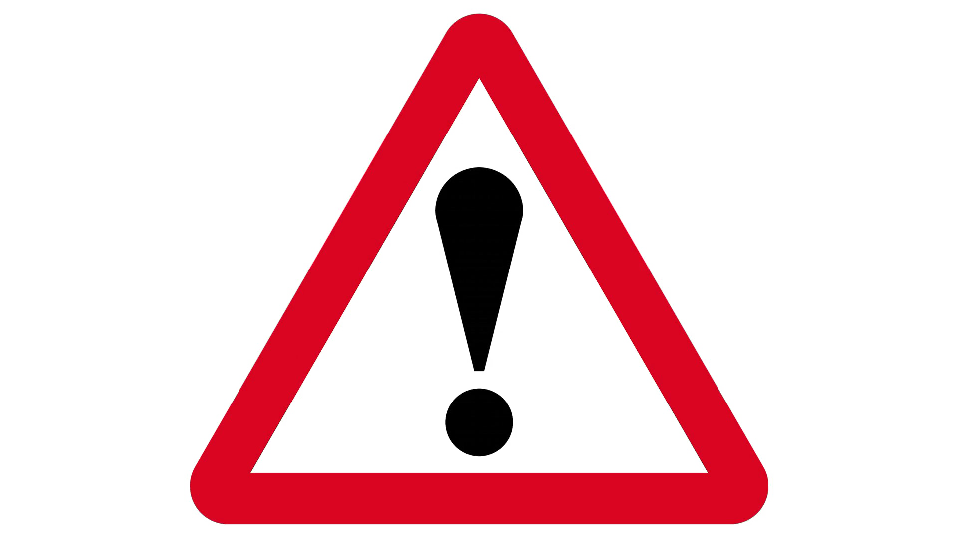 Danger Ahead Png Image (black, white, salmon, red)