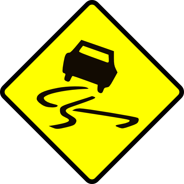 Danger Ahead Png Transparent Image (yellow, gray, white, black, gold)