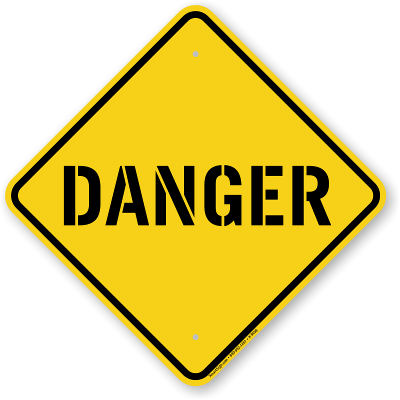 Danger Sign Png Pic (orange, olive, black, white, gold)