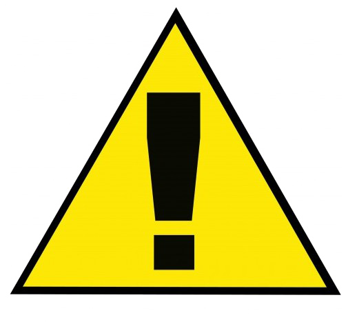 Danger Sign Transparent Background (black, white, gold)