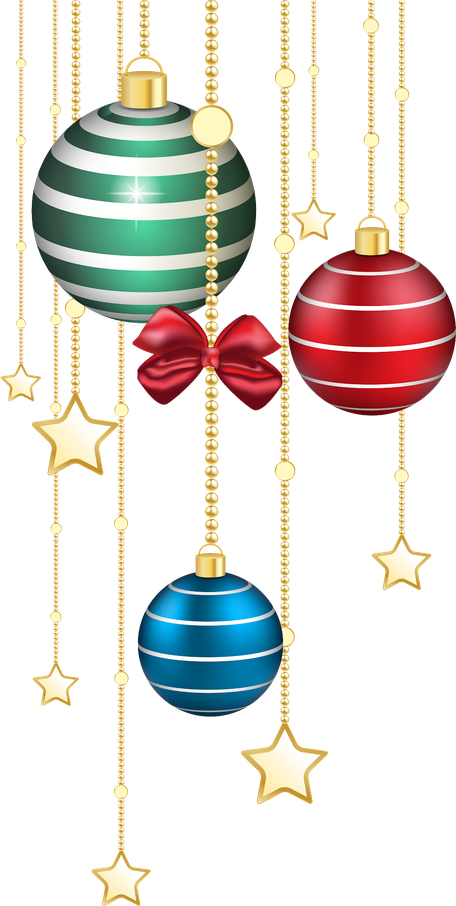 Hanging Christmas Ornaments Transparent Png (black, white)