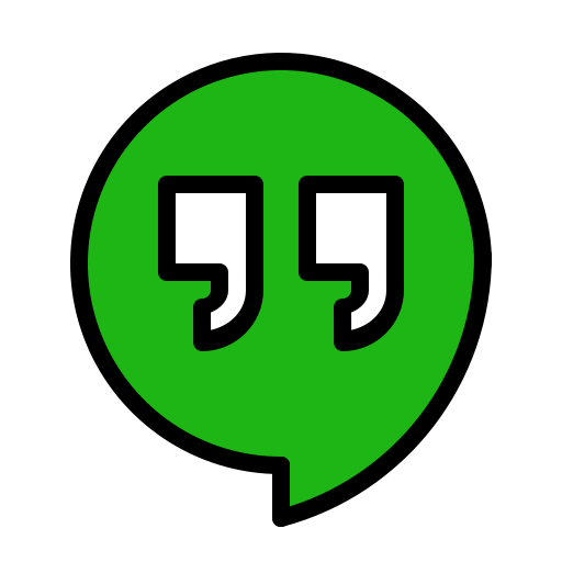 Hangouts Social Media Chatting Service Google Free Png Icon Download (green, black, white)