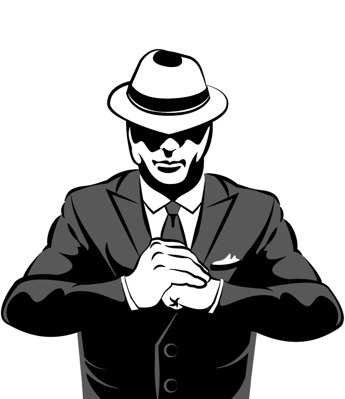 Gangster Vector Png File (black, gray, white)