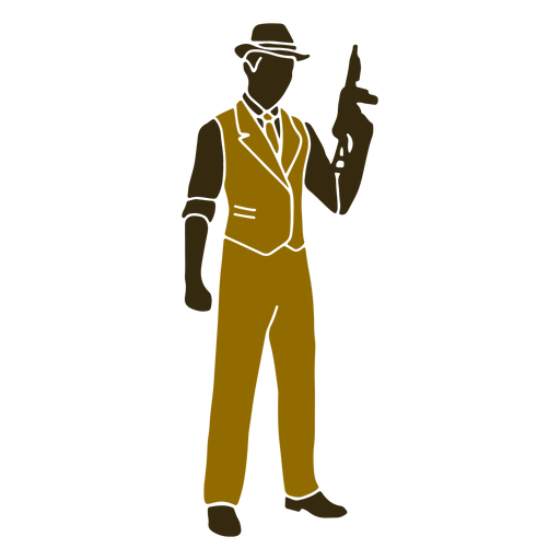 Gangster Vector Png Picture (black, olive)