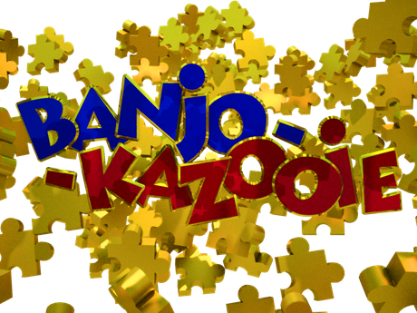 Banjo Kazooie Logo Png (maroon, navy, black, olive)