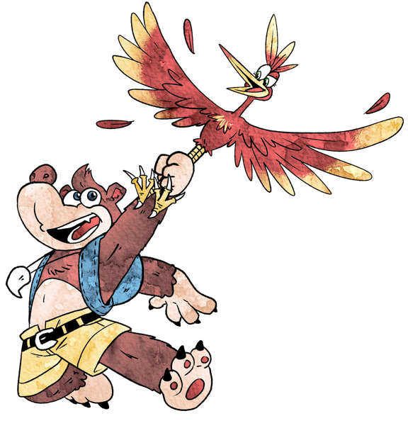 Banjo Kazooie Png Transparent (white, black, gray)