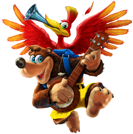 Banjo Kazooie Transparent Background (maroon, black)