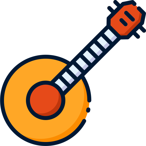 Banjo Vector Png (orange, black, chocolate)