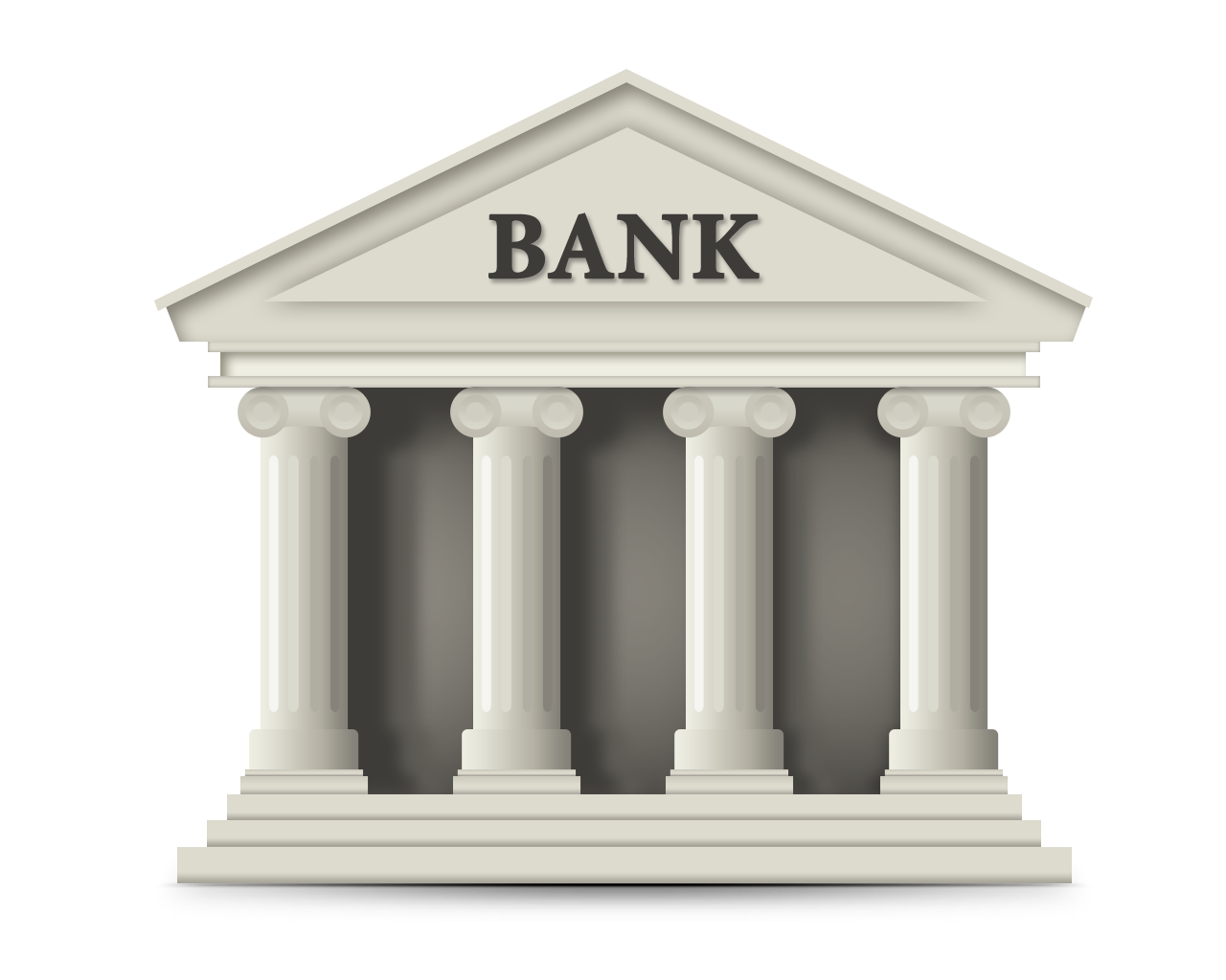 Bank High Quality Png (gray, white, black, silver, beige)