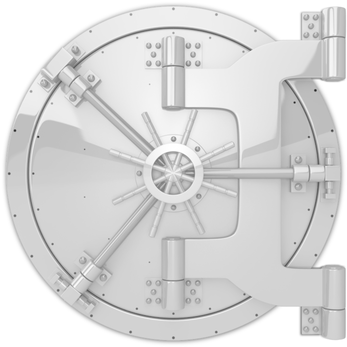 Bank Vault Transparent Isolated Images Png (black, silver)