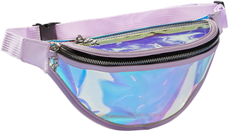 Fanny Pack Bag Download Png Image (black, silver, plum, lavender)