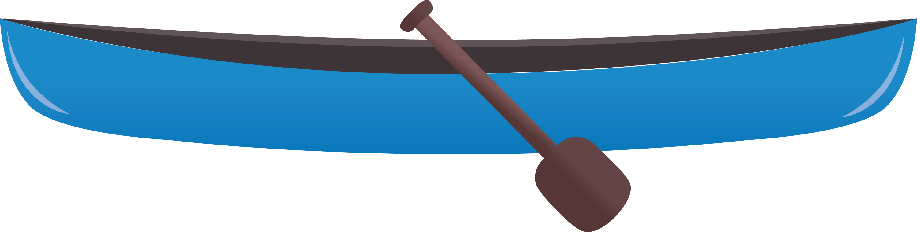 Canoe Png Image (white, teal)