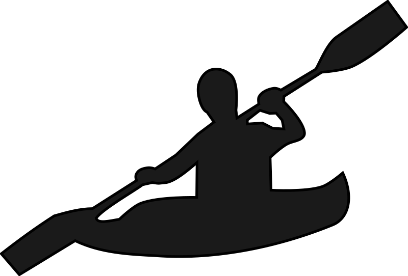 Canoe Silhouette Download Png Image (black)