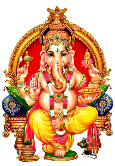 Ganpati Png Clipart (black, red)