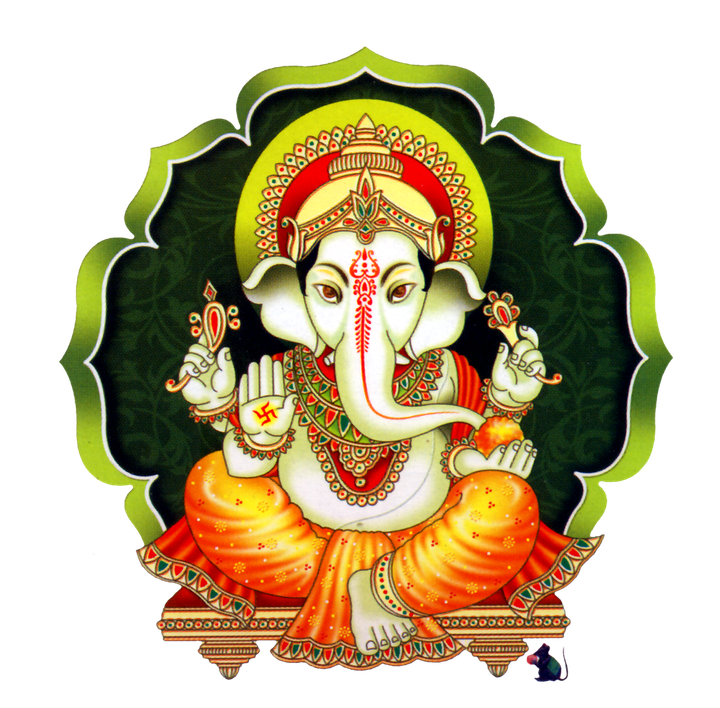 Ganpati Png Photo (black, white)