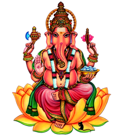 Ganpati Png Picture (black, white)