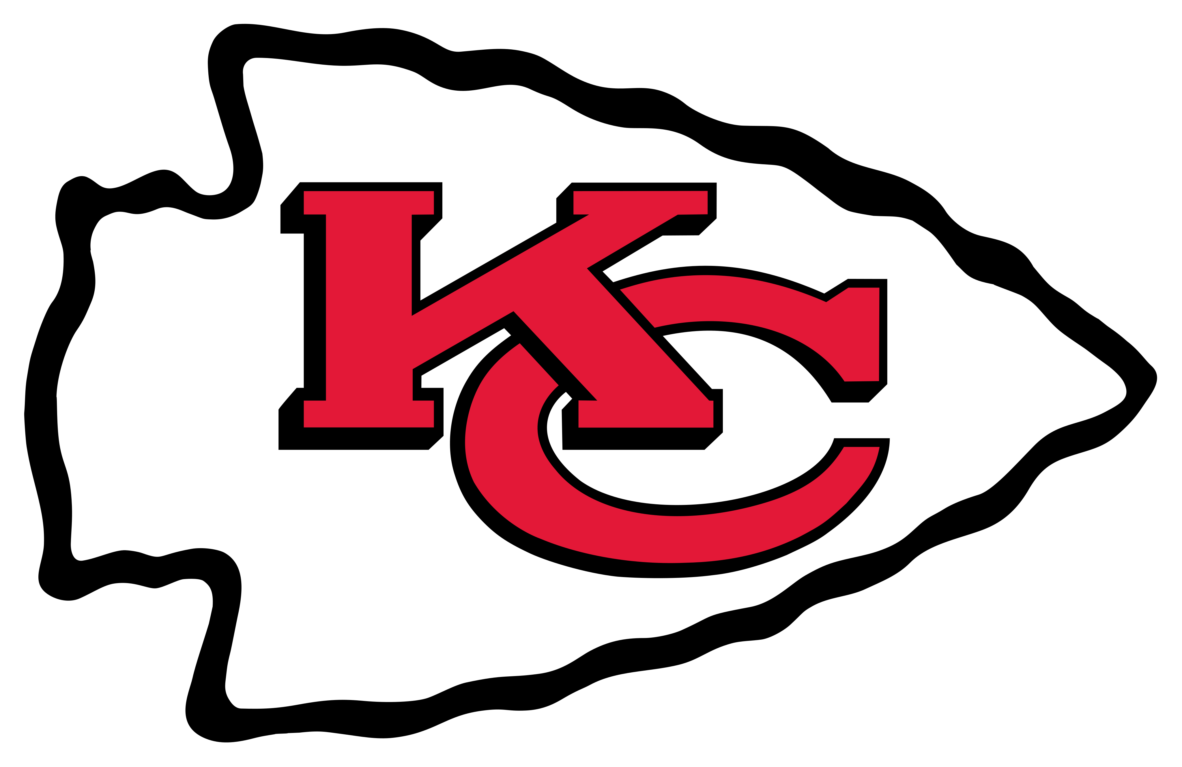 Kansas City Chiefs Logo Png Photo (gray, black, red, white)