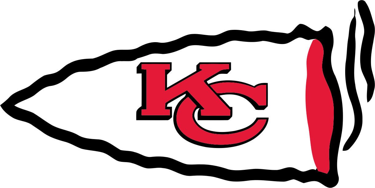 Kansas City Chiefs Logo Transparent (black, red, white, lavender)