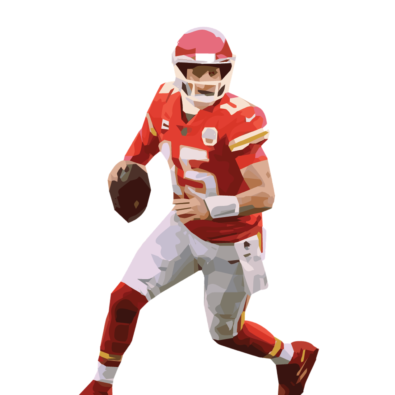 Kansas City Chiefs Png Cutout (maroon, black, lavender, silver, salmon)