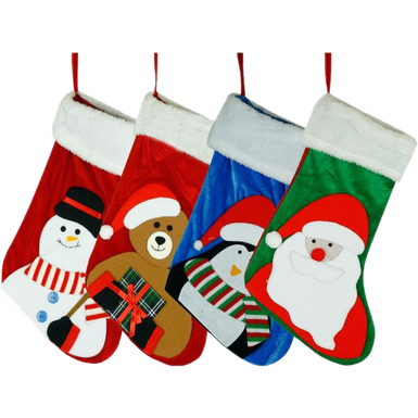 Santa Christmas Stockings Png Clipart (black, silver, beige, lavender)