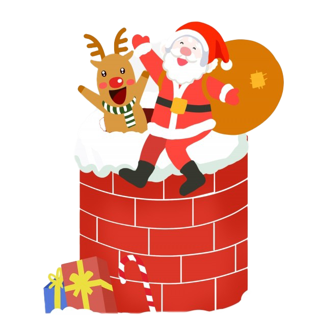 Santa Claus Christmas Chimney Png Clipart (chocolate, white)