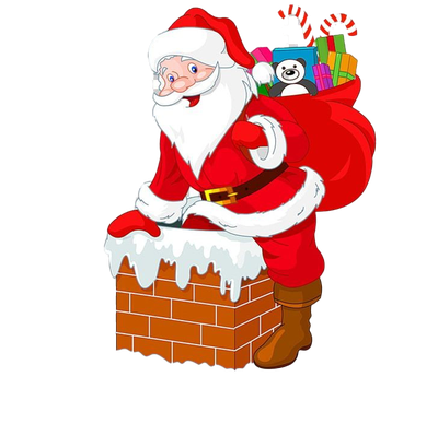 Santa Claus Christmas Chimney Png File (red, lavender, white, black, chocolate)