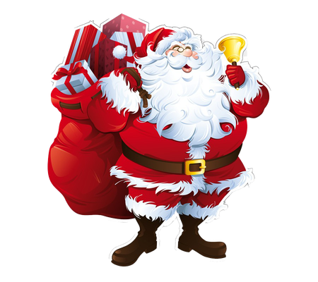 Santa Claus Father Christmas Transparent Background (black, maroon, white)