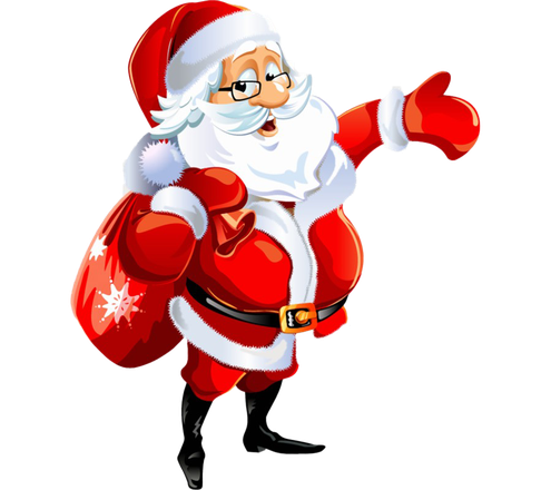 Santa Claus Father Christmas Transparent Png (black, maroon, red, white)