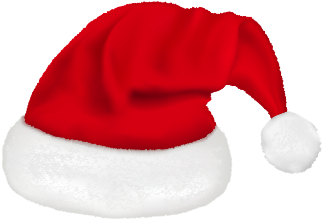 Santa Claus Hat Png Clipart (black, red, lavender)