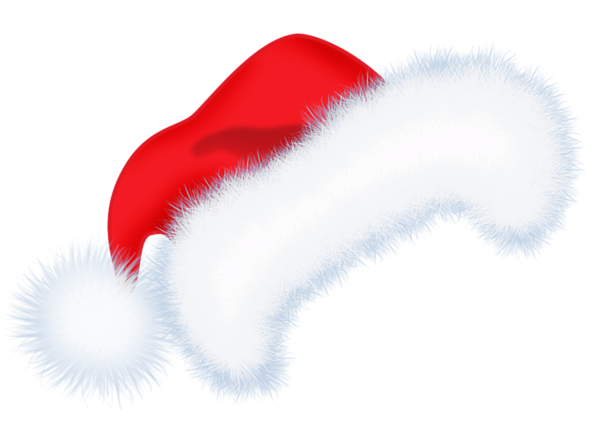 Santa Claus Hat Png Image (black, red, silver, white)