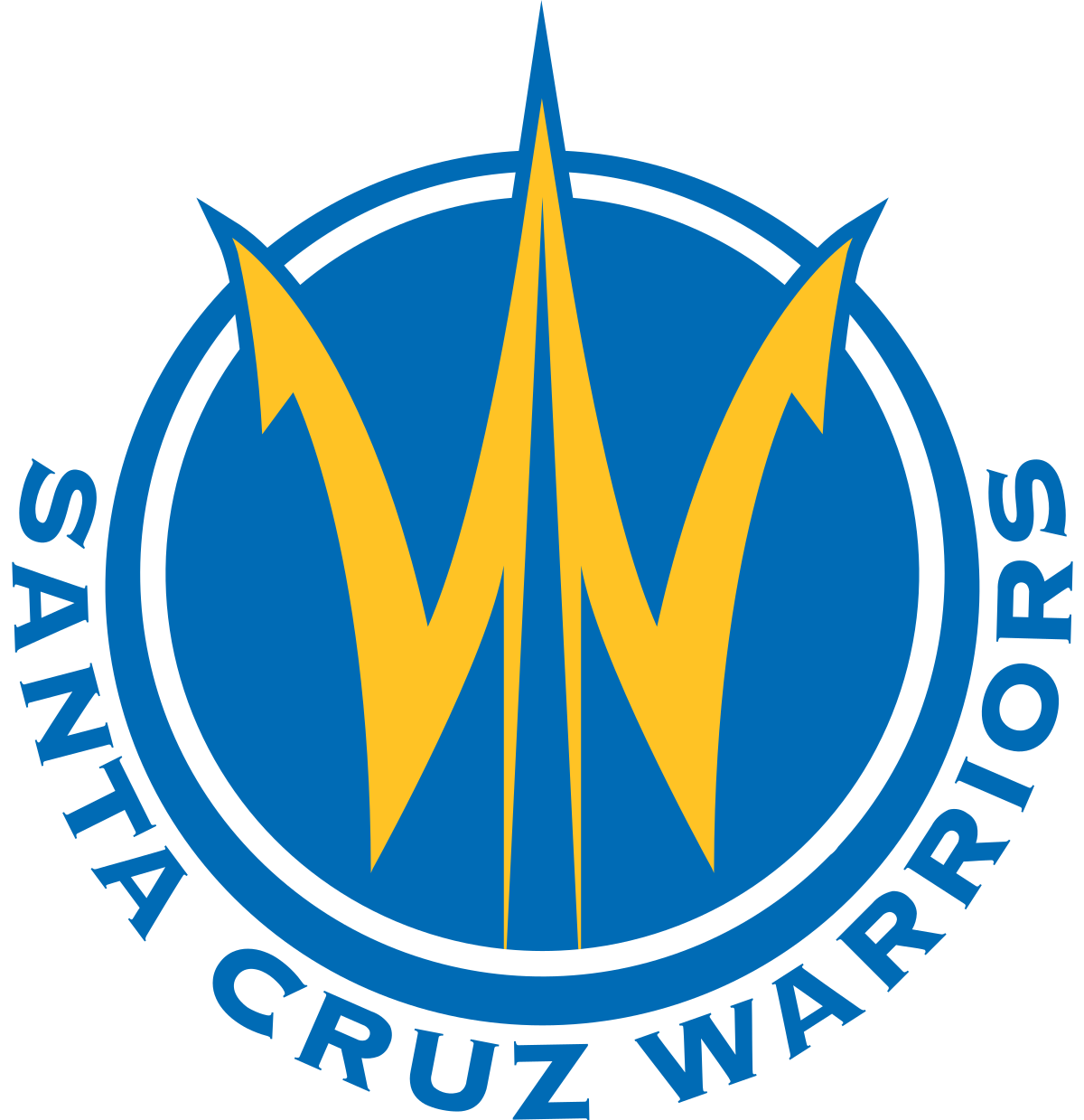 Santa Cruz Warriors Png Pic (black, gold, white, teal)