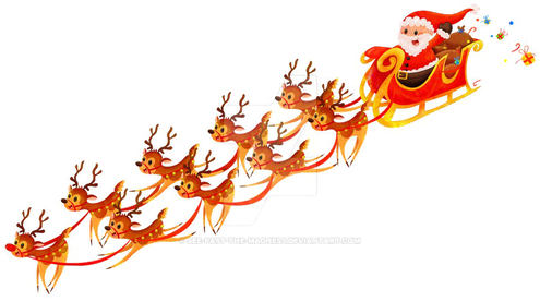 Santa Sleigh Png Free Download (black, white)