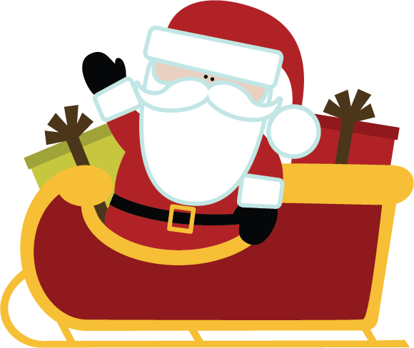 Santa Sleigh Png Hd (gold, white, black, salmon, maroon)