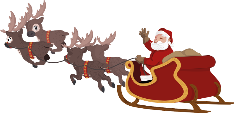 Santa Sleigh Png Photo (maroon, white, gray)