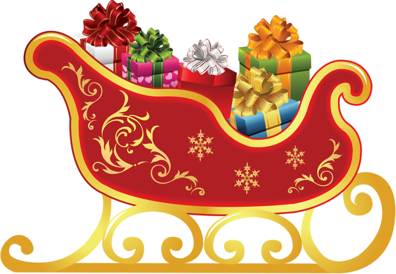 Santa Sleigh Transparent Png (lavender, white, black, maroon, silver)