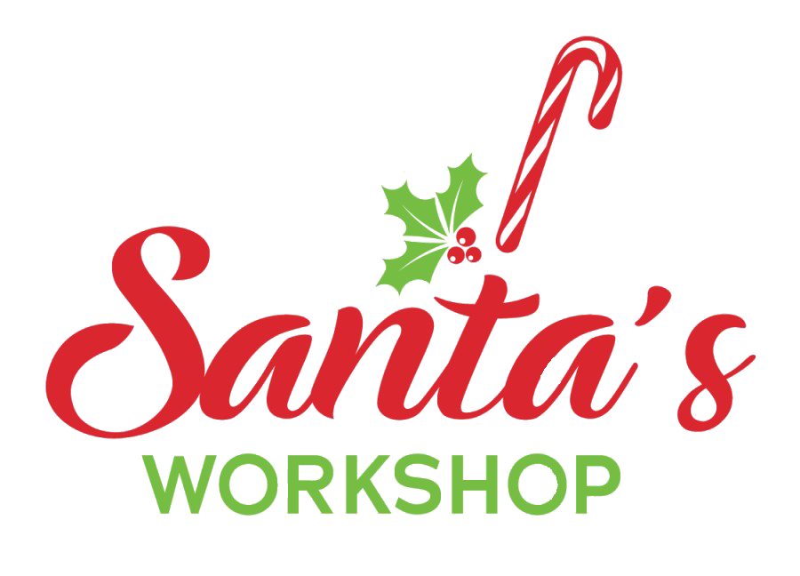 Santa Workshop Logo Png Transparent Image (red, chocolate, white)