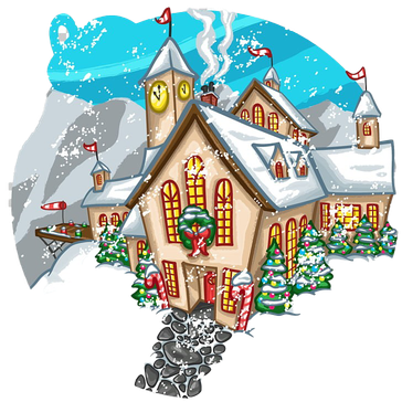 Santa Workshop Transparent Png (white, black, silver, greenish blue, gray)