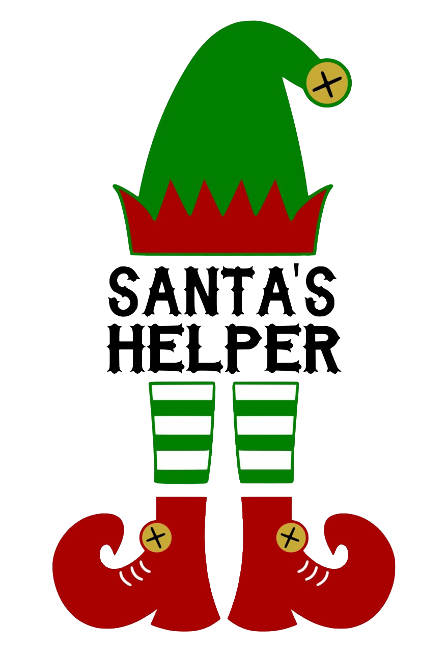 Santas Helper Png Image (maroon, green, black, white)