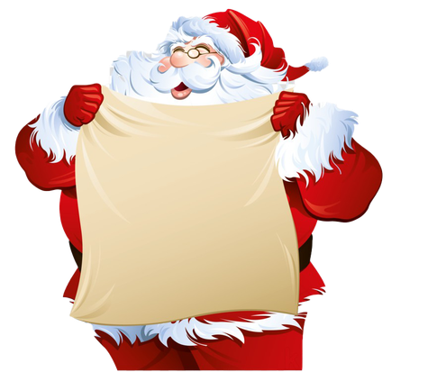 Santas List Png Pic (black, pink, beige, silver)