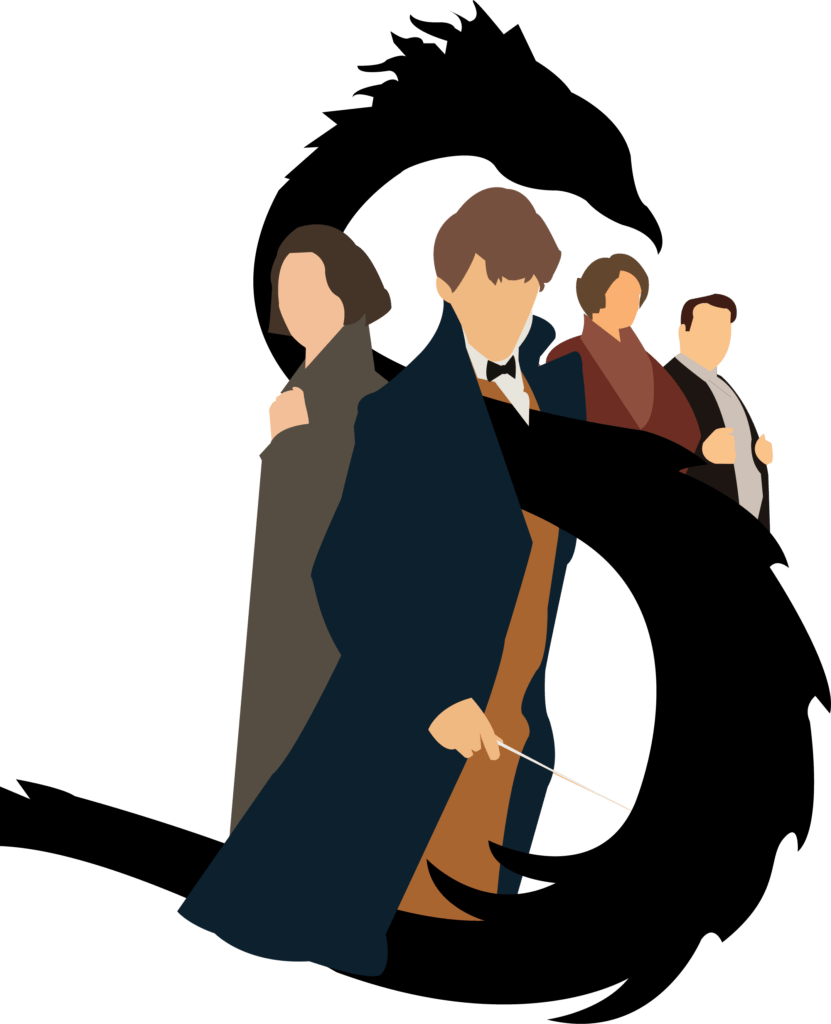 Fantastic Beasts Png File (black, olive, chocolate, gray)