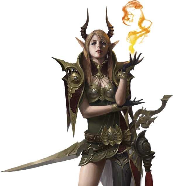 Fantasy Women Png Free Image (black)