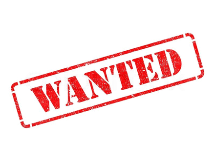 Wanted Stamp Png Image (black, gray, white)