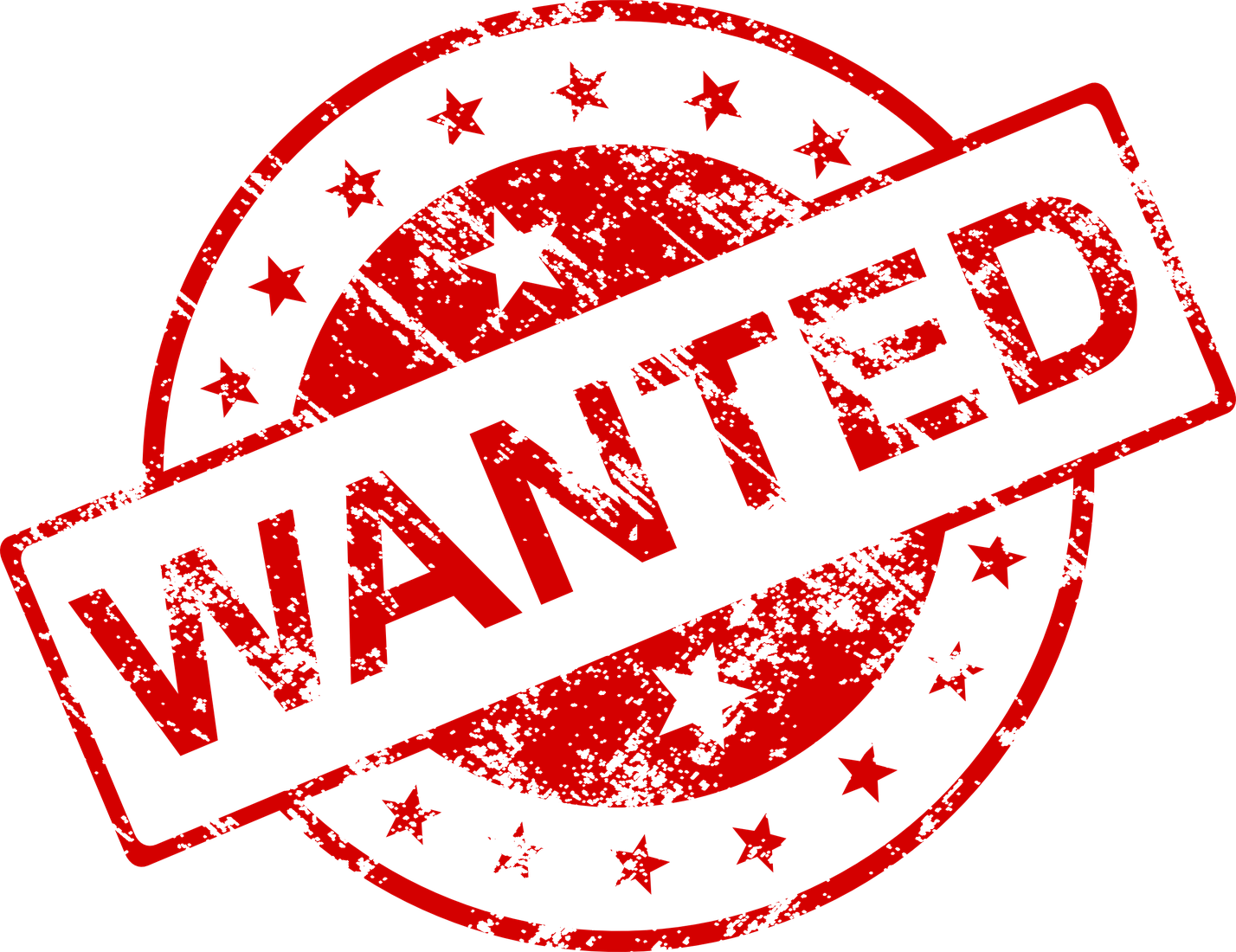 Wanted Stamp Png Picture (black, red)