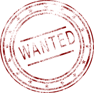 Wanted Stamp Transparent Background (black)