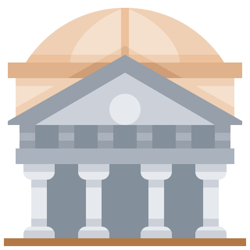 Pantheon Architecture Png Clipart (gray, black, silver, beige, pink)