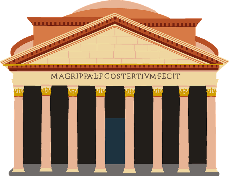 Pantheon Architecture (chocolate, black, gray, pink)