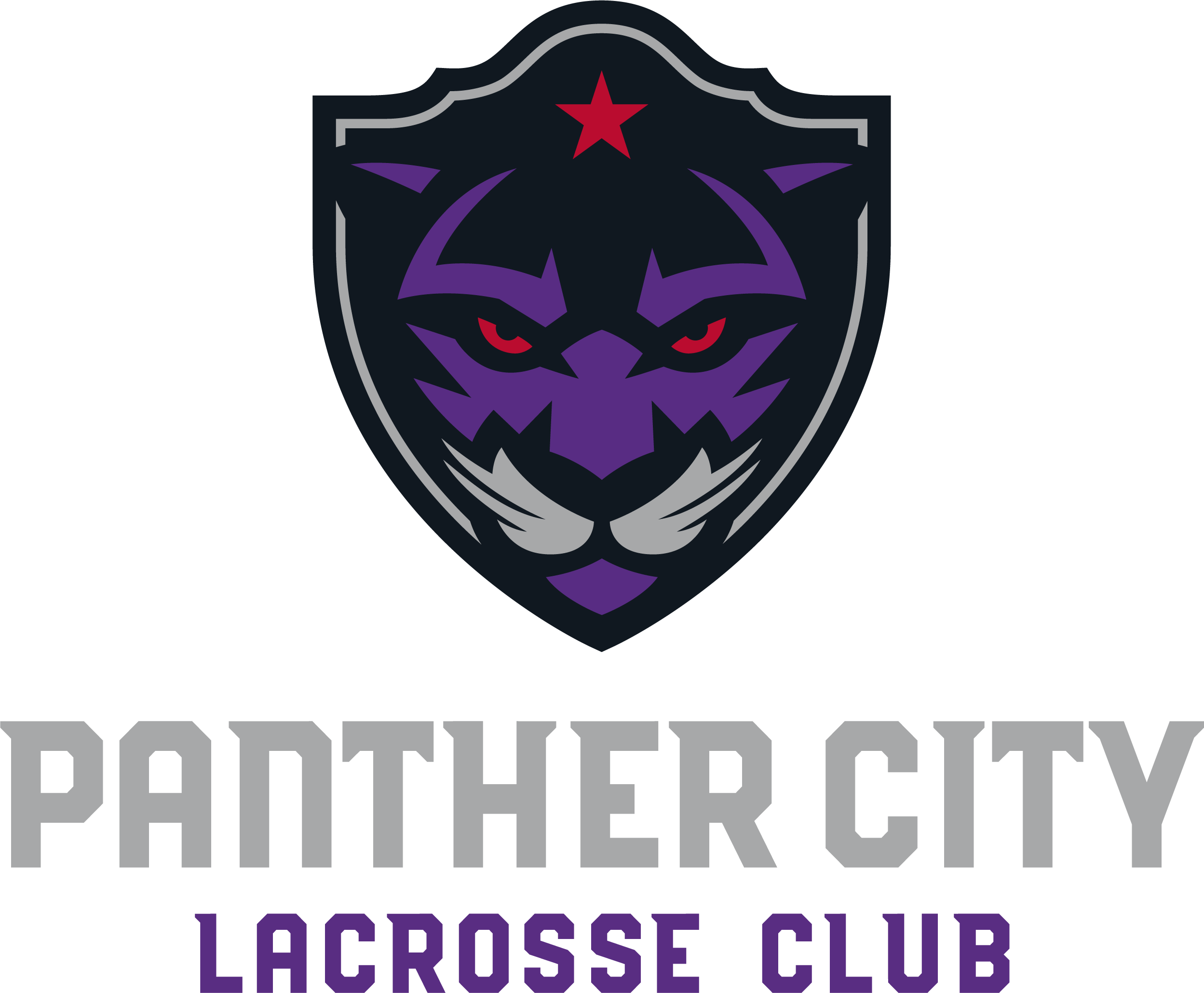 Panther City Lacrosse Club Png (white, silver, black, indigo)