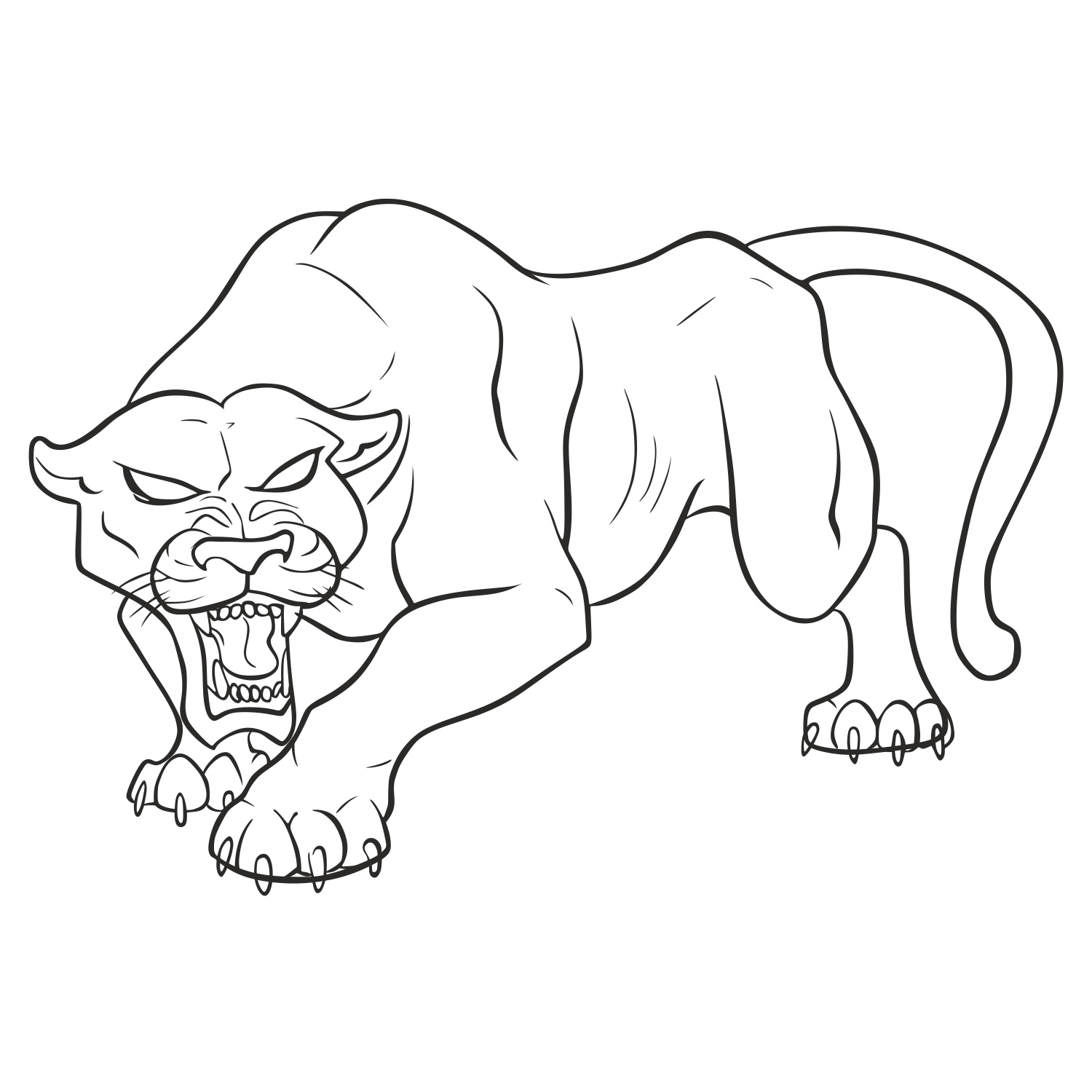 Panther Png Pic (white, lavender)